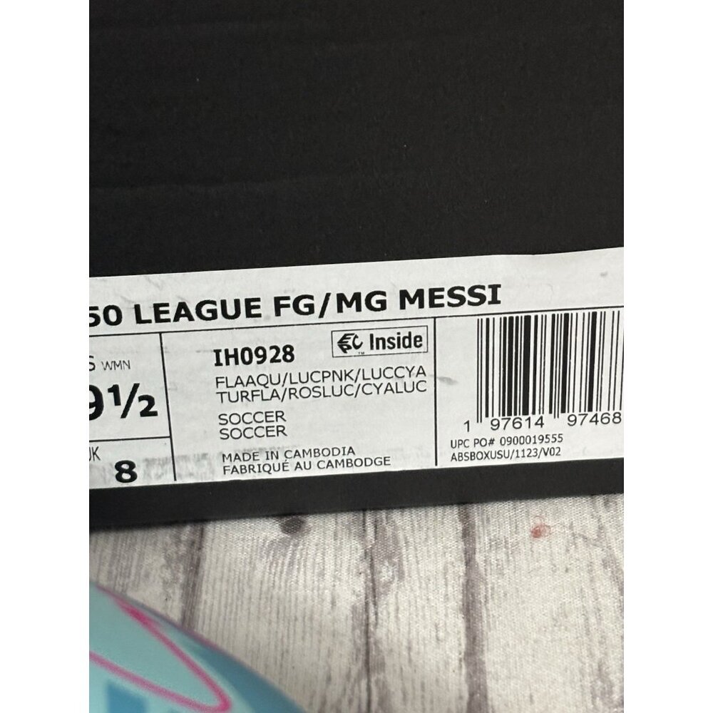 adidas F50 League Messi FG/MG Soccer Cleats Adult Aqua Pink 8.5m/9.5w NEW - Picture 8 of 10